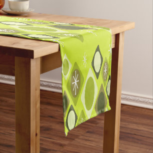 Caminho De Mesa Pequeno Ouros Ovais Starbursts Chartreuse