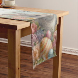 Caminho De Mesa Pequeno Ovos de Páscoa Vintage e Corredor de Mesa de Coelh
