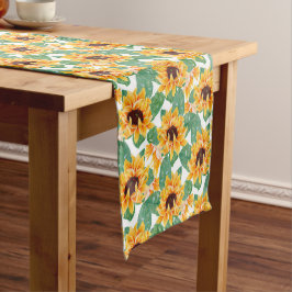 Caminho De Mesa Pequeno Padrão Amarelo e Verde bonito dos Girassóis