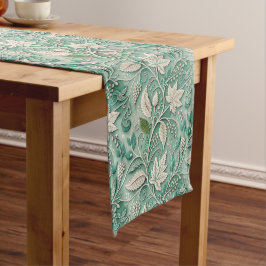 Caminho De Mesa Pequeno Padrão Botânico Vintage Bege Verde Pastel