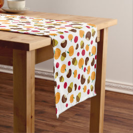 Caminho De Mesa Pequeno Padrão Colorido de Berries de Abóbora