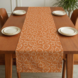 Caminho De Mesa Pequeno Padrão de Abóbora Laranja Decoração de Outono Hall