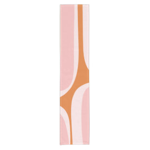 Caminho De Mesa Pequeno Padrão de Abstrato cor-de-rosa e laranja do Groove