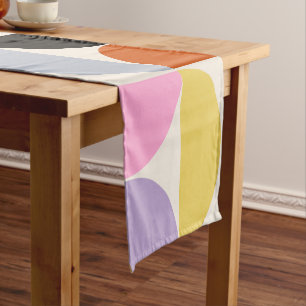 Caminho De Mesa Pequeno Padrão de Abstrato Moderno de Meio século Colorido