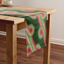Caminho De Mesa Pequeno Padrão de arte abstrato de ondas funky retrô chic