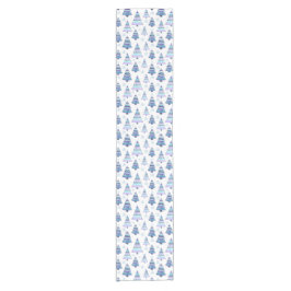 Caminho De Mesa Pequeno Padrão de Árvore de Natal Moderno Violeta Azul