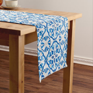 Caminho De Mesa Pequeno Padrão de Azulejo do Mediterrâneo Azulejo
