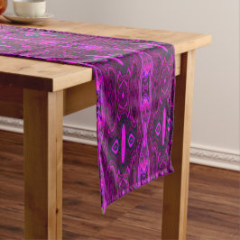 Caminho De Mesa Pequeno Padrão de cor-de-rosa quente e magenta do Abstrato