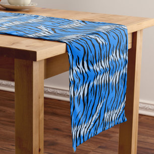Caminho De Mesa Pequeno Padrão de design de pele de tigre azul