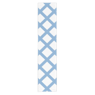 Caminho De Mesa Pequeno Padrão de Faixa de Diamante do Harlequin Branco Az