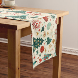 Caminho De Mesa Pequeno Padrão de Festas de Inverno Festivas
