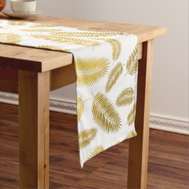 Caminho De Mesa Pequeno Padrão de Folgas Douradas Faux