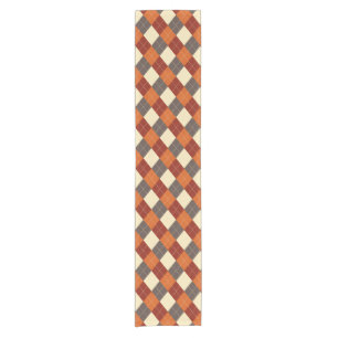Caminho De Mesa Pequeno Padrão de Gingham de outono