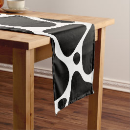 Caminho De Mesa Pequeno Padrão de girafa abstrata preto e branco