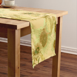Caminho De Mesa Pequeno Padrão de girassol grande