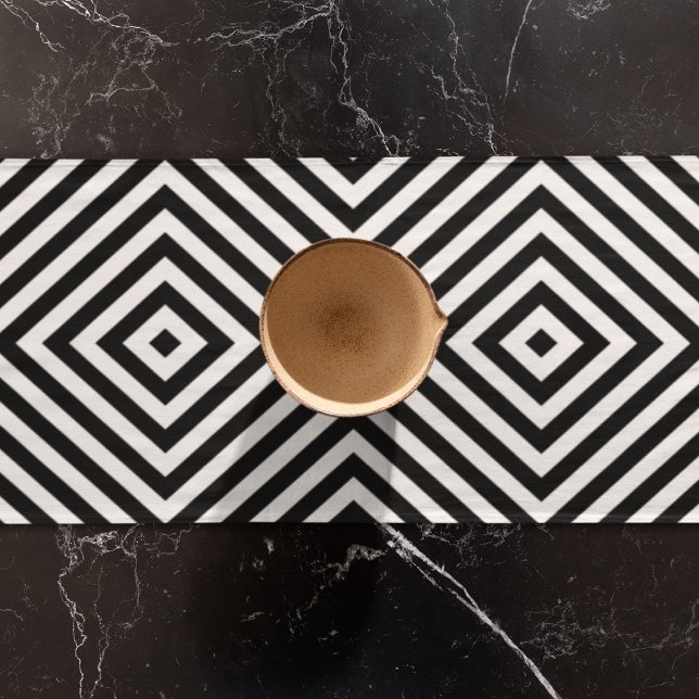 Caminho De Mesa Pequeno Padrão de Ilusão ao Quadrado 3d (table runner)