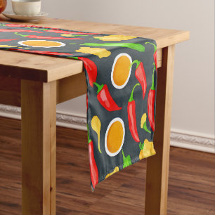 Caminho De Mesa Pequeno Padrão de Pimentos Quentes