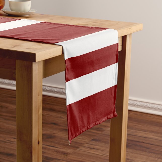 Caminho De Mesa Pequeno Padrão de Stripes Vermelhas Modernas (No Local)