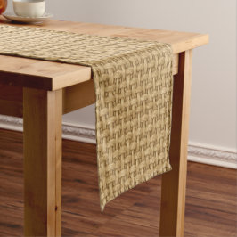 Caminho De Mesa Pequeno Padrão de textura de tecido de juta natural contín