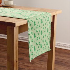Caminho De Mesa Pequeno Padrão de Trevo Irlandês Verde Gradiente