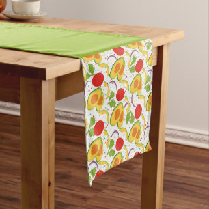 Caminho De Mesa Pequeno Padrão de verde de salada de tomate de abacate