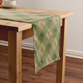 Caminho De Mesa Pequeno Padrão do Urso Moso Verde Tan