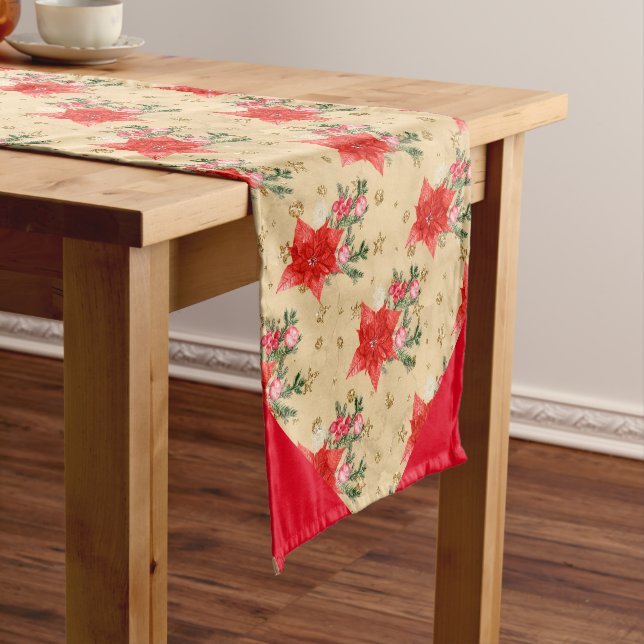 Caminho De Mesa Pequeno Padrão Floral (No Local)