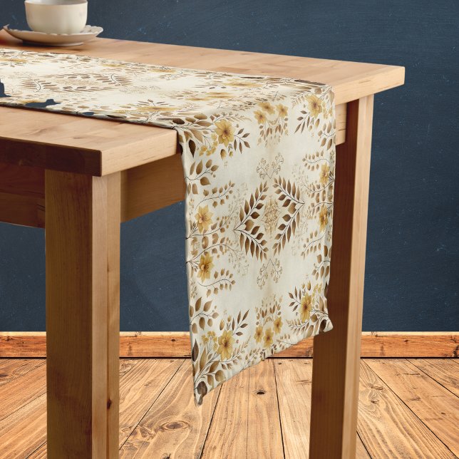 Caminho De Mesa Pequeno Padrão Floral de Farmhouse (Criador carregado)