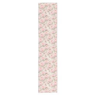 Caminho De Mesa Pequeno Padrão Floral de Peônia em Aquarela Suave Sem Cost