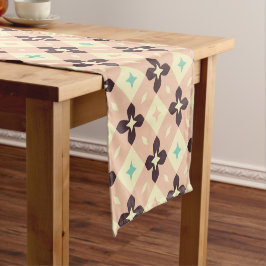Caminho De Mesa Pequeno Padrão floral geométrico contínuo