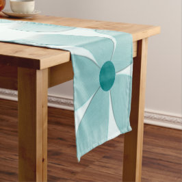 Caminho De Mesa Pequeno Padrão Floral verde.