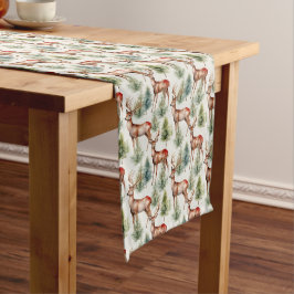 Caminho De Mesa Pequeno Padrão Florestal Verde de Antler Deer