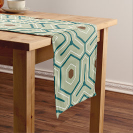 Caminho De Mesa Pequeno Padrão geométrico com hexágonos entrelaçados