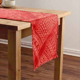 Caminho De Mesa Pequeno Padrão Geométrico Moderno Red Winter