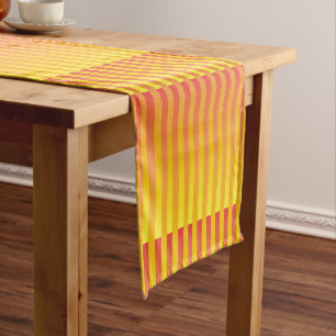Caminho De Mesa Pequeno Padrão Laranja Amarelo Strike