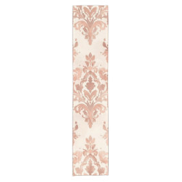 Caminho De Mesa Pequeno Padrão Ornamental de Aquarela de Damasco de Pêsseg
