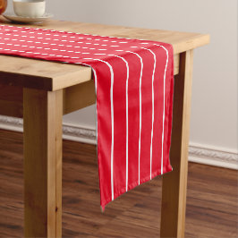 Caminho De Mesa Pequeno Padrão Red White bold Stripes