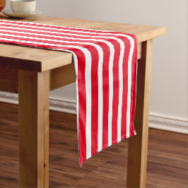 Caminho De Mesa Pequeno Padrão Red White bold Stripes