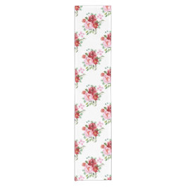 Caminho De Mesa Pequeno Padrão Sem Costura de Cores Vermelhos e Rosa