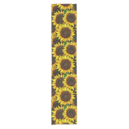 Caminho De Mesa Pequeno Padrão Sunny Large Sunflower