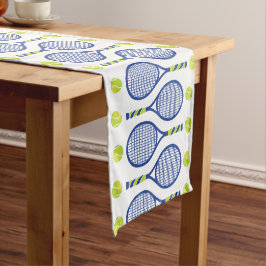 Caminho De Mesa Pequeno 💙 🎾 padrão tênis branco, verde, azul