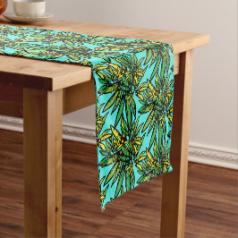 Caminho De Mesa Pequeno Padrão Tropical Exótica de Plantas Na moda