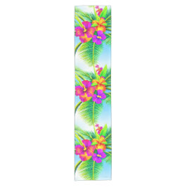 Caminho De Mesa Pequeno Padrão tropical havaiano sem carne