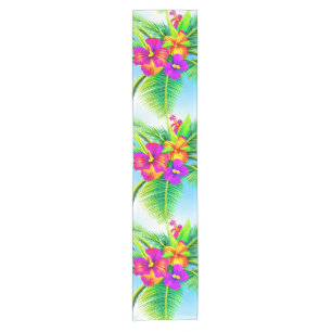 Caminho De Mesa Pequeno Padrão tropical havaiano sem carne