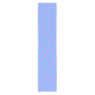 Caminho De Mesa Pequeno Padrão Verificado de Azul e Lavanda Roxo da Tendy