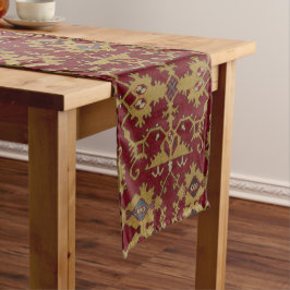 Caminho De Mesa Pequeno Padrão Vermelho Persa Oriental Geométrico Antiquad