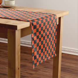 Caminho De Mesa Pequeno Padrão xadrez de brasa e cinza