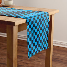 Caminho De Mesa Pequeno Padrão xadrez de mirtilo