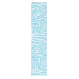 Caminho De Mesa Pequeno Padrão Zebra Azul
