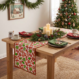 Caminho De Mesa Pequeno Pano de mesa de gengibre médio